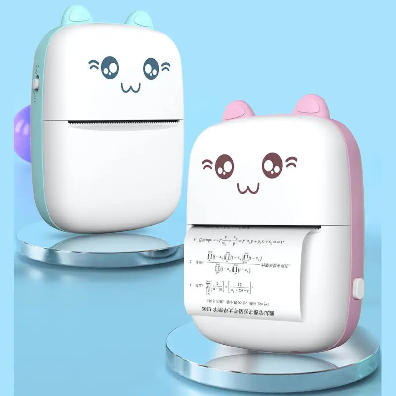 Pocket Mini Printer, Mobile Phone Bluetooth Connection Wireless Mini Thermal Printer with Android or iOS APP for Pictures, Portable Smart Printer,Contains 1 Rolls Thermal Paper