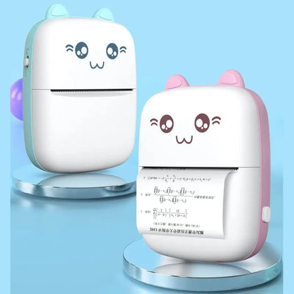 Pocket Mini Printer, Mobile Phone Bluetooth Connection Wireless Mini Thermal Printer with Android or iOS APP for Pictures, Portable Smart Printer,Contains 1 Rolls Thermal Paper