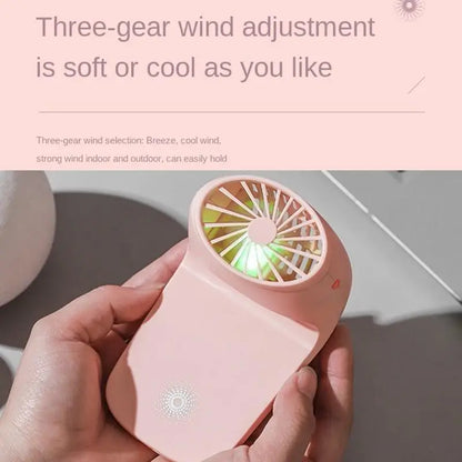 Portable Mobile Phone Holder Fan Personal Fan Multi- Function Fan Handheld Charging Fan (Battery Not Include)