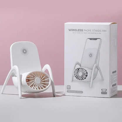 Portable Mobile Phone Holder Fan Personal Fan Multi- Function Fan Handheld Charging Fan (Battery Not Include)