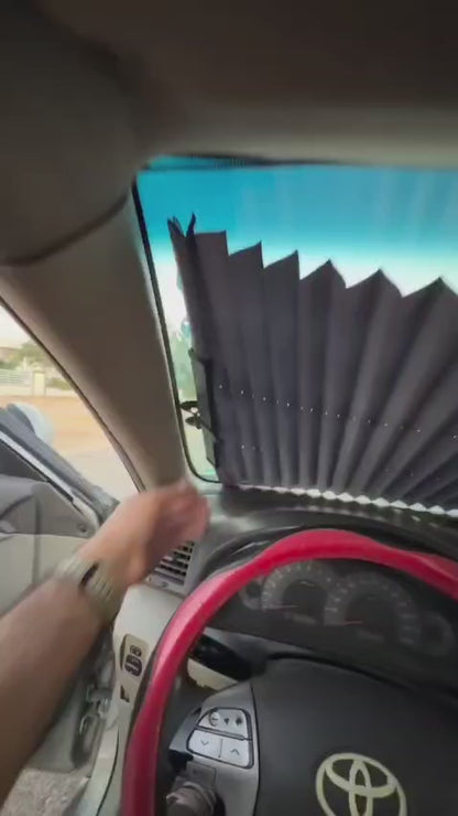 Retractable Long Foldable Windshield Sun Shade for Car (1 Set)