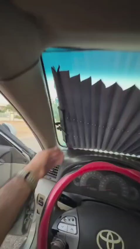 Retractable Long Foldable Windshield Sun Shade for Car (1 Set)